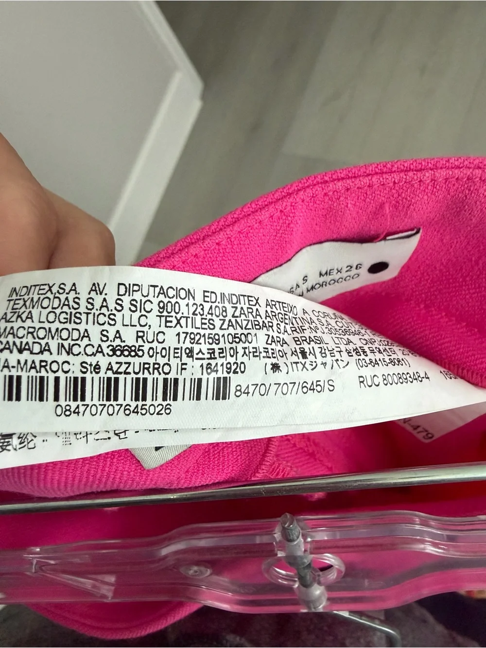 Zara high-waisted trousers in fuchsia/hot pink